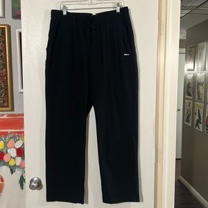 Willet black elastic drawstring waist mens soft pants